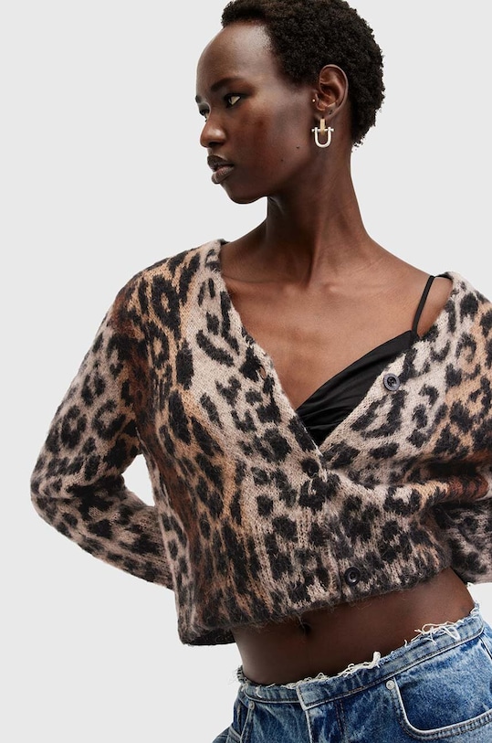 AllSaints cardigan de lana WICK W024KB negru AW24