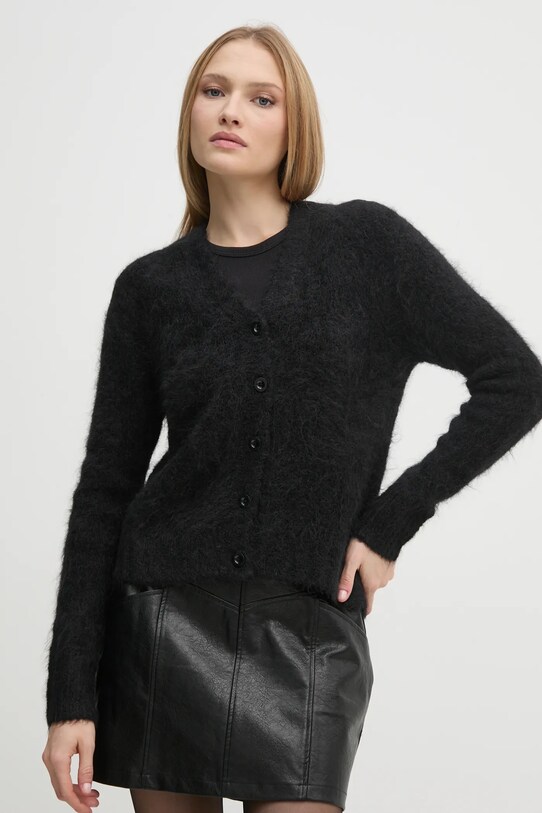 AllSaints pulover de lana VORTEX grosime medie negru W033KB