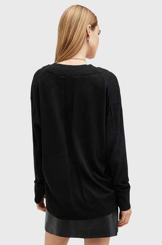 AllSaints sweter wełniany BERN czarny W037KB