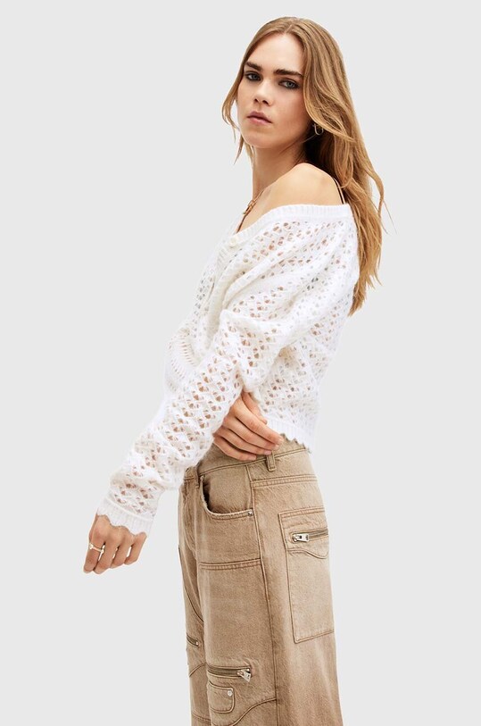 AllSaints cardigan din lana VIVIAN alb W056KB