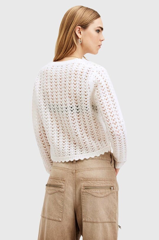 AllSaints cardigan din lana VIVIAN W056KB alb