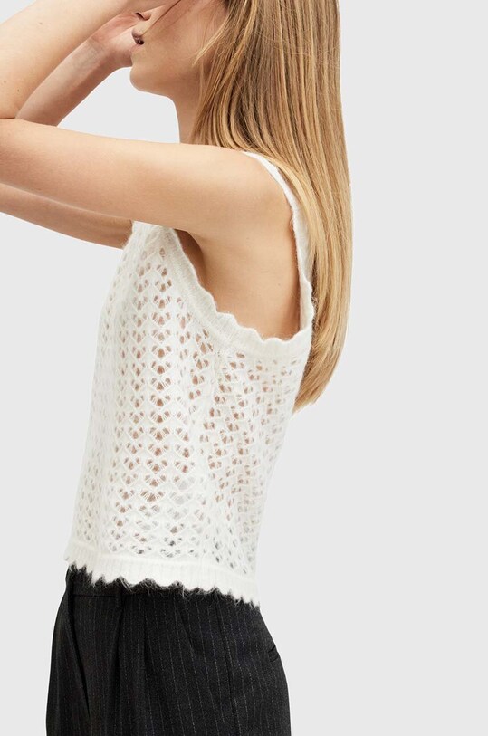 Îmbrăcăminte AllSaints vesta de lana VIVIAN TANK W057KB alb