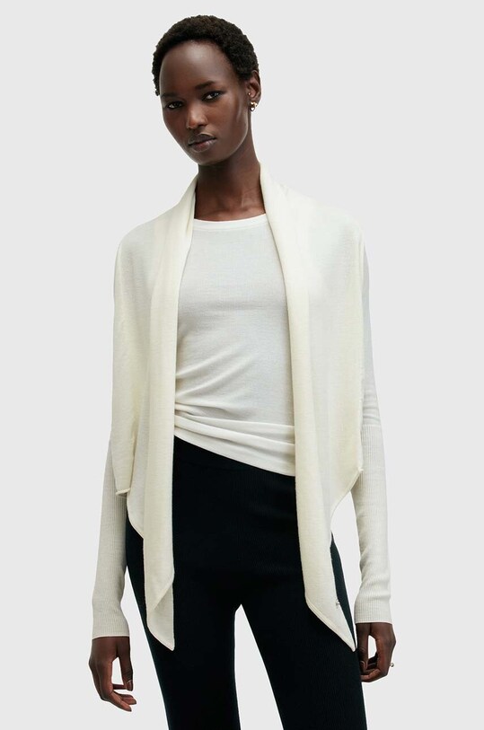 Вовняний кардиган AllSaints WASSON вовна білий W119KB
