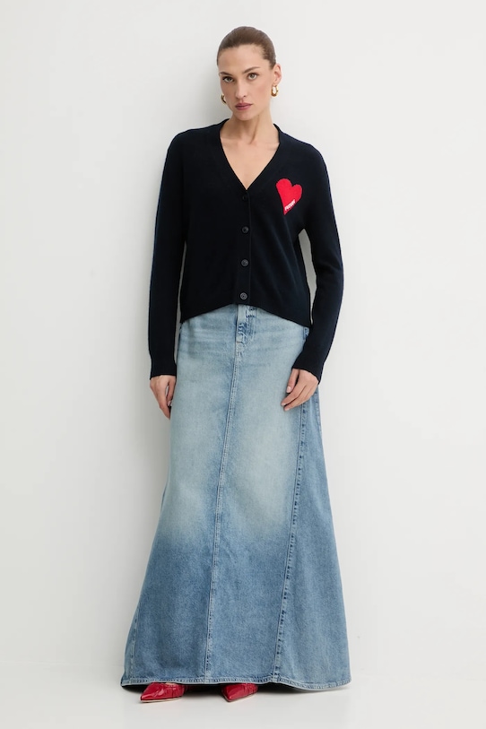 FROM FUTURE kardigan kaszmirowy WPC01131 granatowy AW25