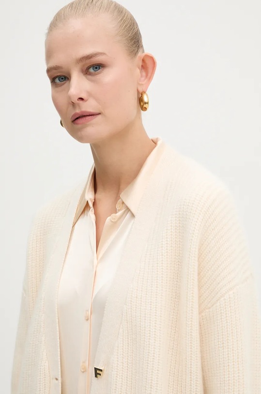 FROM FUTURE kardigan kaszmirowy beżowy WPC02169