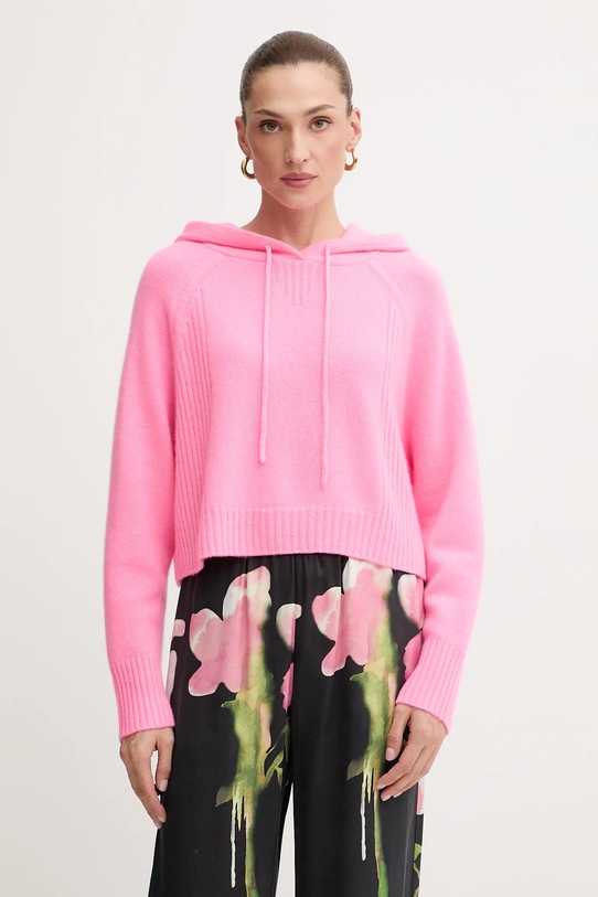 FROM FUTURE sweter kaszmirowy szpic różowy WPH02130