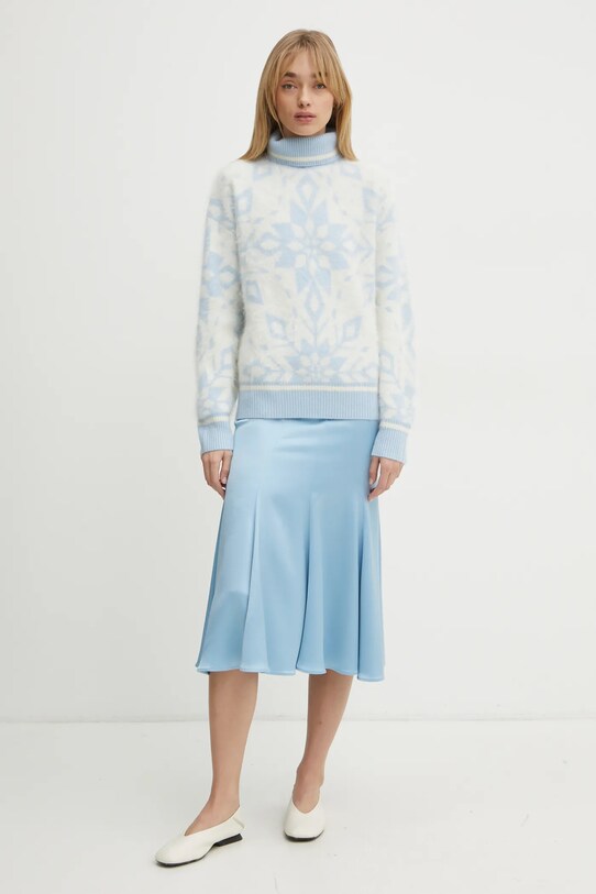 FROM FUTURE sweter kaszmirowy WPL02191 niebieski SS25