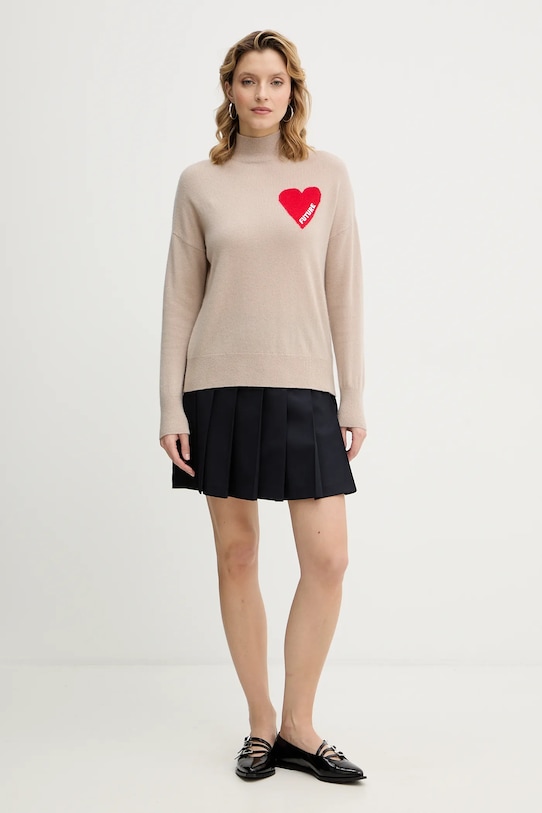 FROM FUTURE sweter kaszmirowy WPM00746 brązowy AW25