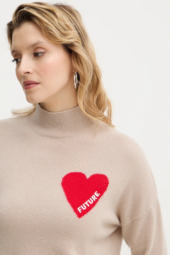 FROM FUTURE sweter kaszmirowy brązowy WPM00746