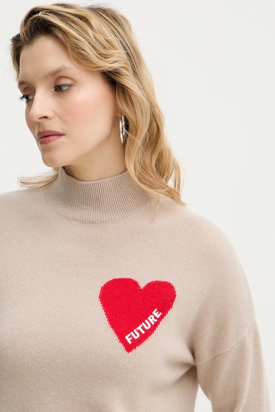 FROM FUTURE sweter kaszmirowy brązowy WPM00746