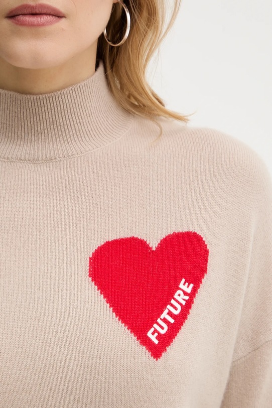 FROM FUTURE sweter kaszmirowy WPM00746 brązowy