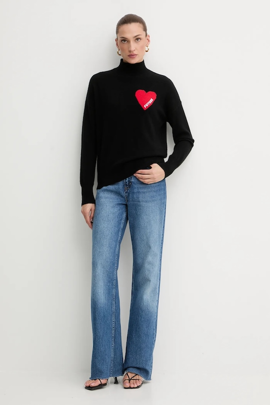 FROM FUTURE sweter kaszmirowy WPM00746 czarny AW25