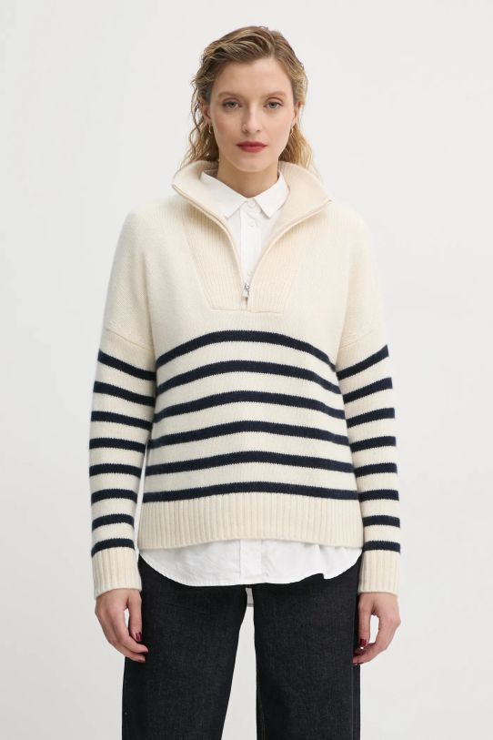 Кашемировый свитер FROM FUTURE тонкий бежевый WPM01135