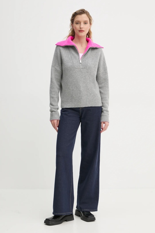 Pulover od kašmira FROM FUTURE WPM02165 siva SS25