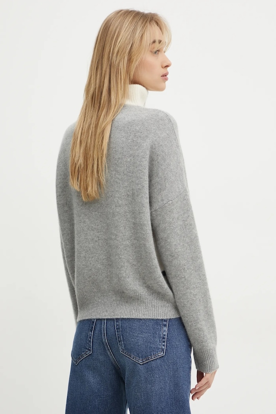 Odzież FROM FUTURE sweter kaszmirowy WPM02188 szary