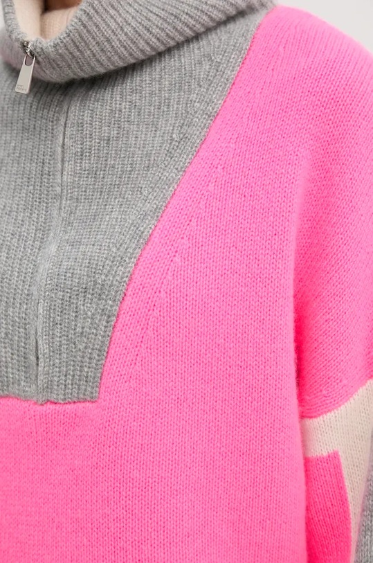 Pulover od kašmira FROM FUTURE WPM02264 roza