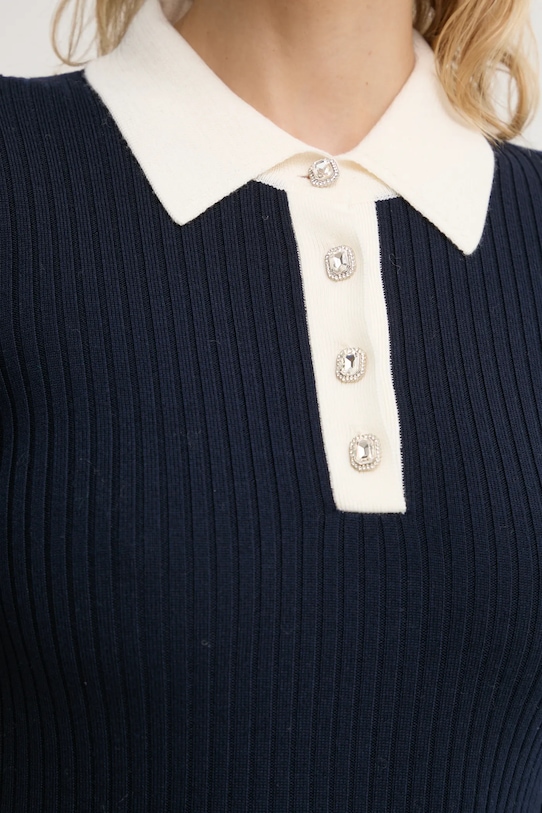 Vlnený sveter FROM FUTURE WPP02315 tmavomodrá