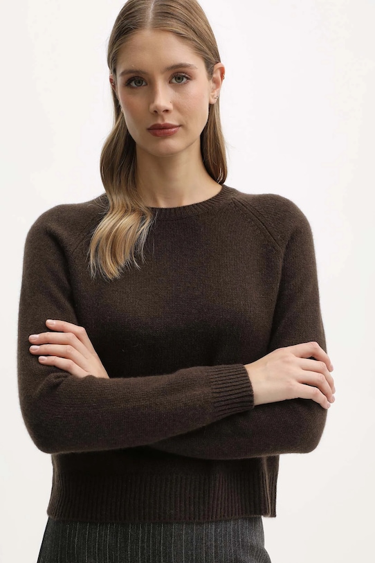 FROM FUTURE sweter kaszmirowy brązowy WPR00005