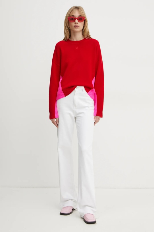 FROM FUTURE sweter kaszmirowy WPR02157 czerwony SS25