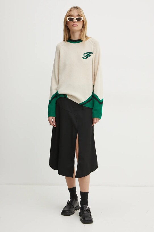 FROM FUTURE sweter kaszmirowy WPR02199 beżowy SS25