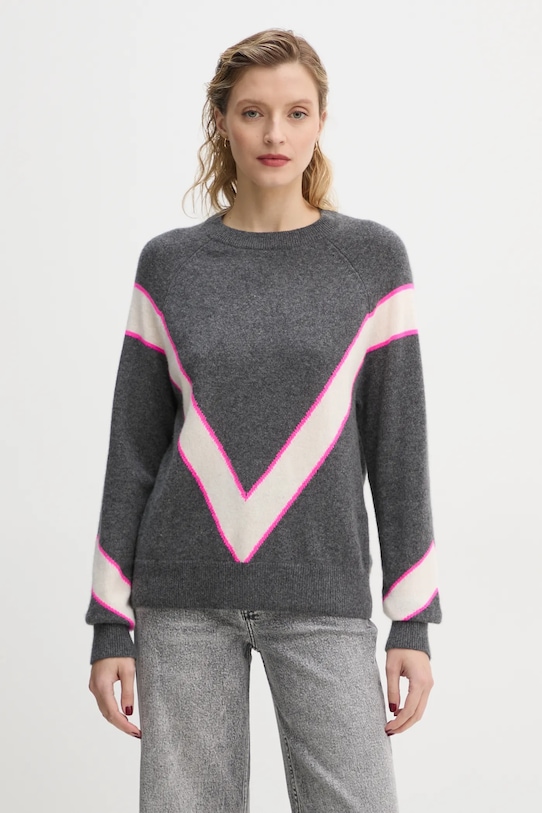 Светр з кашеміру FROM FUTURE тонкий сірий WPR02252