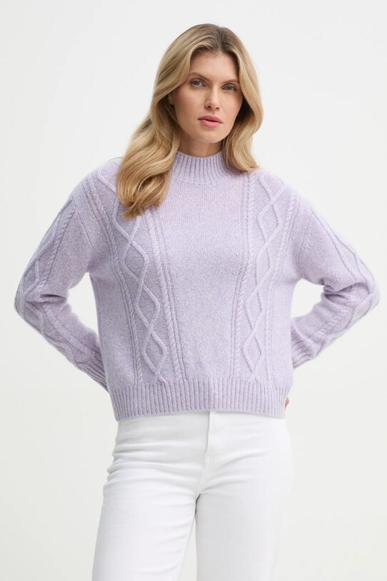 Кашемировый свитер FROM FUTURE меланж фиолетовой WPR02259