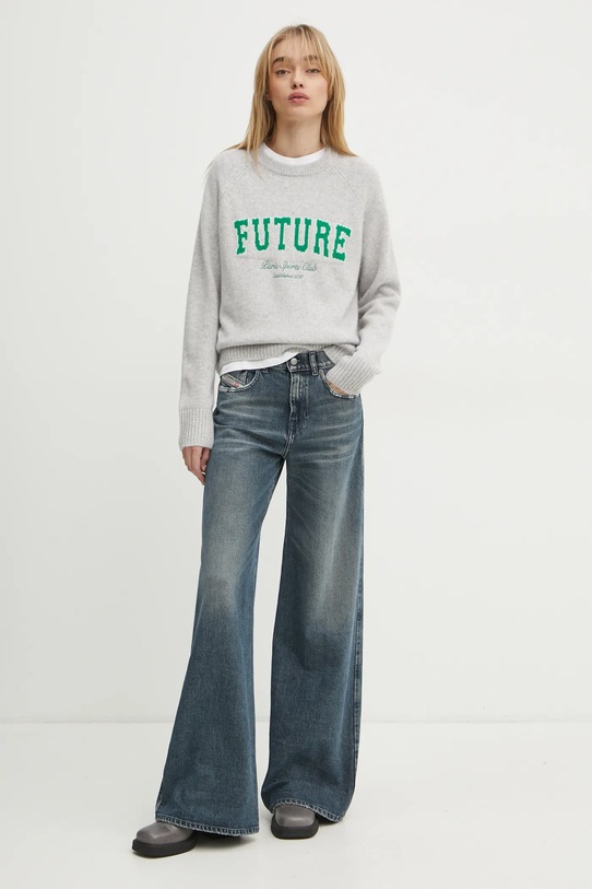 Kašmírový svetr FROM FUTURE WPR02279 šedá SS25