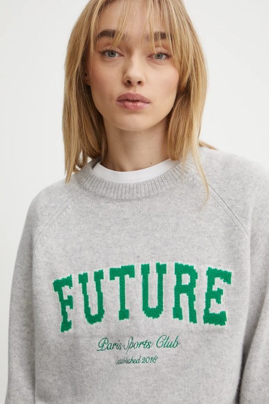 Kašmírový svetr FROM FUTURE šedá WPR02279