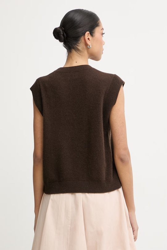 Odzież From Future kamizelka damska kaszmirowa WPS01303 brązowy