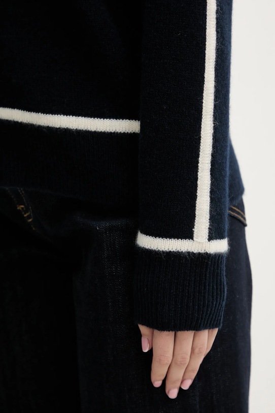 FROM FUTURE sweter kaszmirowy WPV02159 granatowy