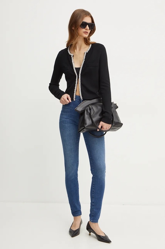 Karl Lagerfeld cardigan 246W2003 negru AW24