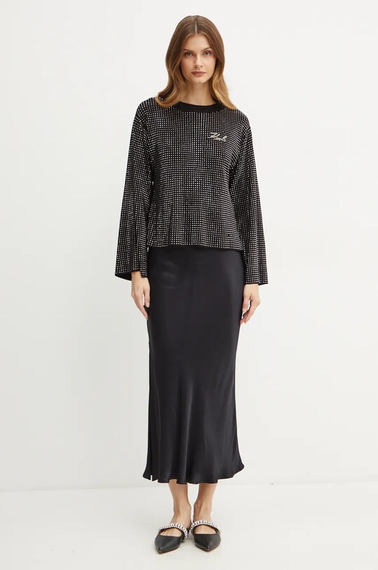 Karl Lagerfeld sweter 246W2009 czarny AW24