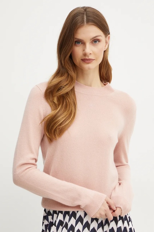 Кашмирен пуловер Karl Lagerfeld розов 246W2013