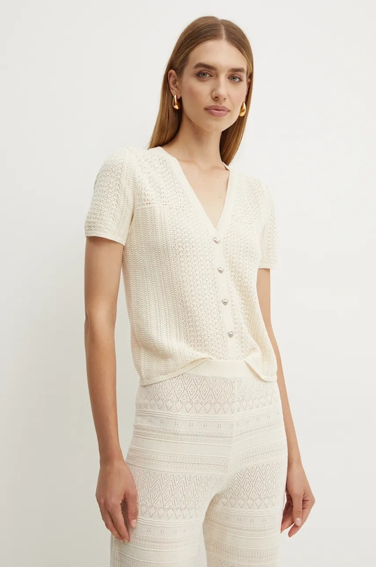 Morgan kardigan bawełniany MSUNSET pozostałe beżowy MSUNSET