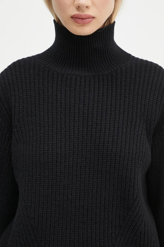Μάλλινο πουλόβερ Woolrich Canberra Turtleneck μαύρο CFWWKN0329FRUF0712.UF07