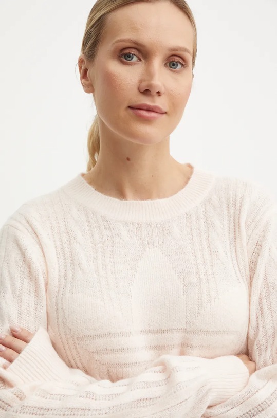 Svetr z vlněné směsi adidas Originals růžová JN3022