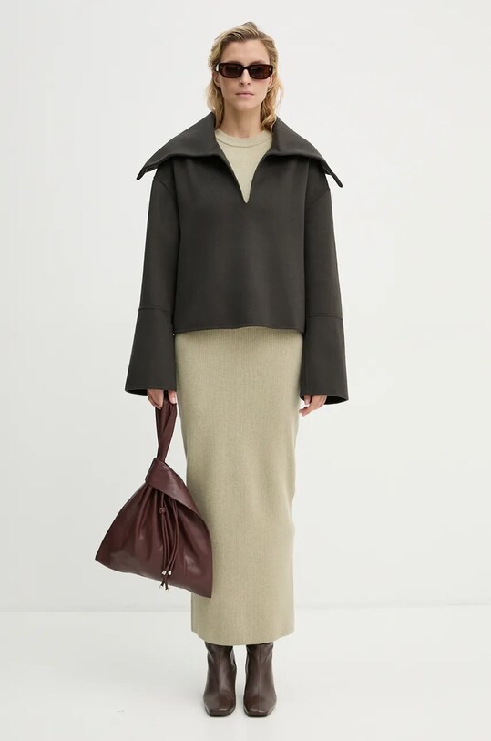 Nanushka pulover de lână MAXE NW24PFSG26997 gri AW24