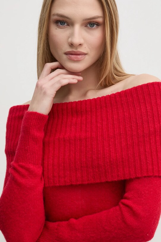 Sisley pulover din amestec de lana rosu 1026M201Z