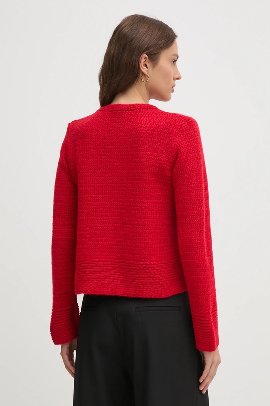 Odzież Sisley kardigan z domieszką wełny 1176M500N czerwony