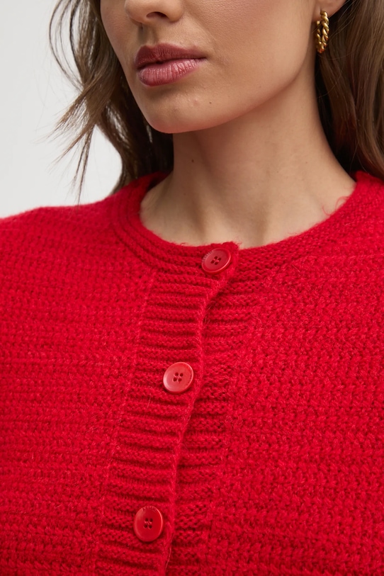 Sisley kardigan z domieszką wełny 1176M500N czerwony