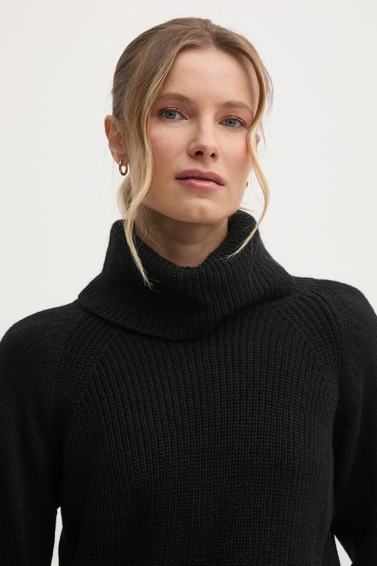 Svetr z vlněné směsi Sisley černá 1276M2022