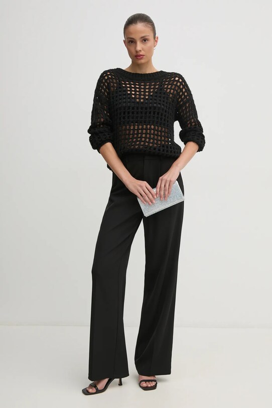 Sisley pulover din amestec de lana 116QM105V negru AW24