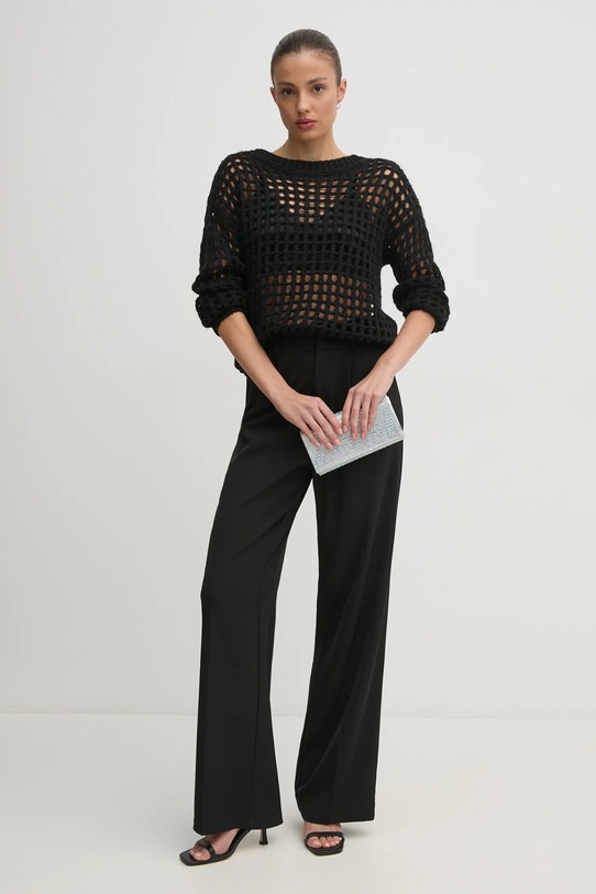 Pulover s dodatkom vune Sisley 116QM105V crna AW24