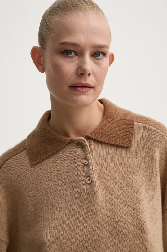 Pulover od kašmira AERON PU268548 smeđa