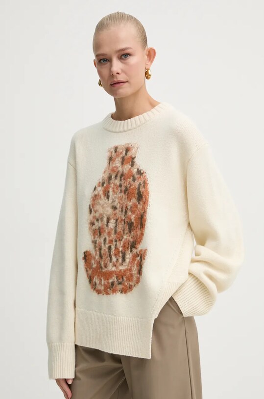 Вовняний светр AERON інші бежевий PU278545