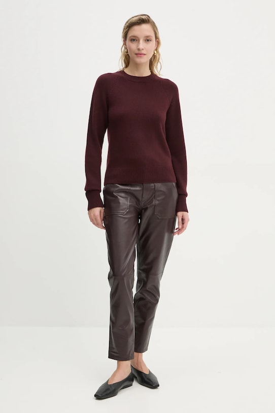 A.L.C. sweter kaszmirowy Ashtyn 7SWPO01029 bordowy AW24