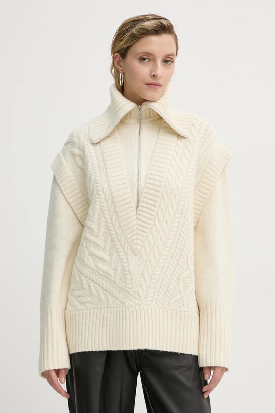 A.L.C. pulover de lana Callie fixat bej 7SWPO01031