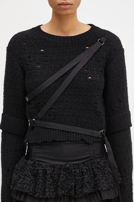 Andersson Bell woolen jumper Nora Strap Knit Pullover atb1196w black