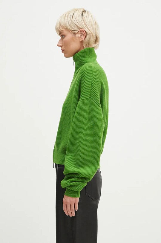 Sportmax kardigan wełniany Svago 2422346012600 zielony AW24