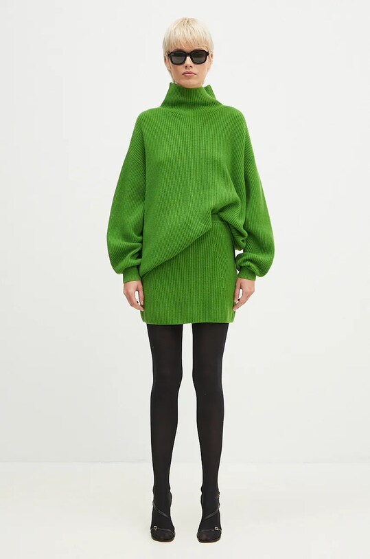 Sportmax sweter wełniany Veliero 2422366012600 zielony